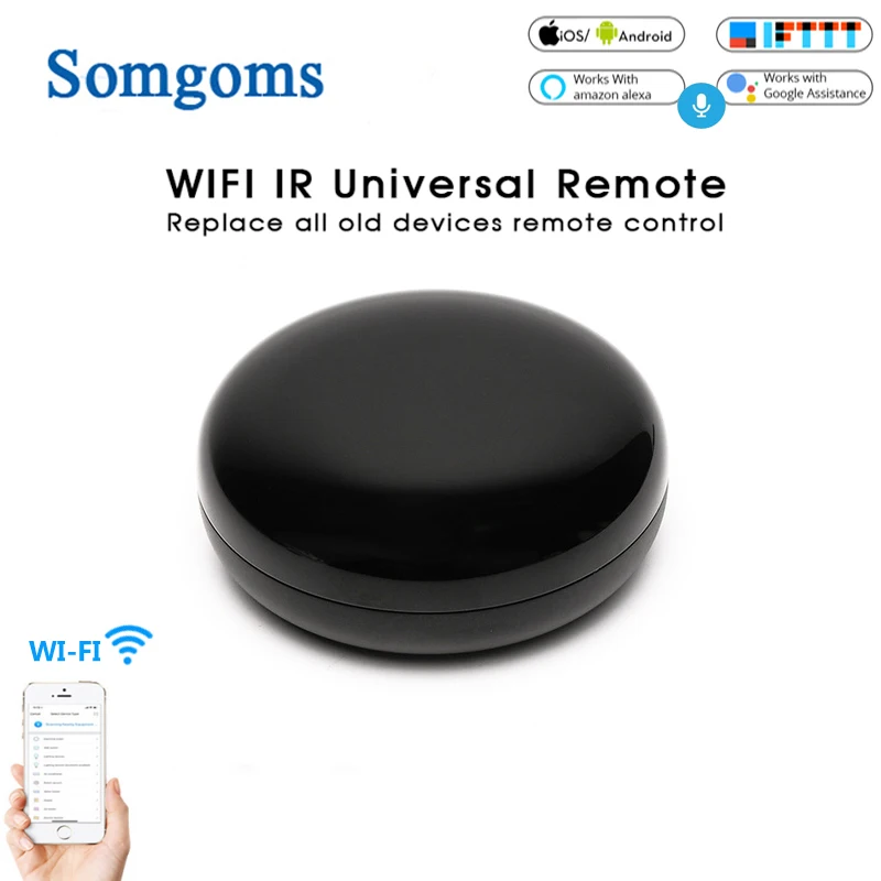

Wifi Smart IR Remote Control Infrared Universal Smart Life APP Control One for All TV DVD AUD Voice wireless Remote Control