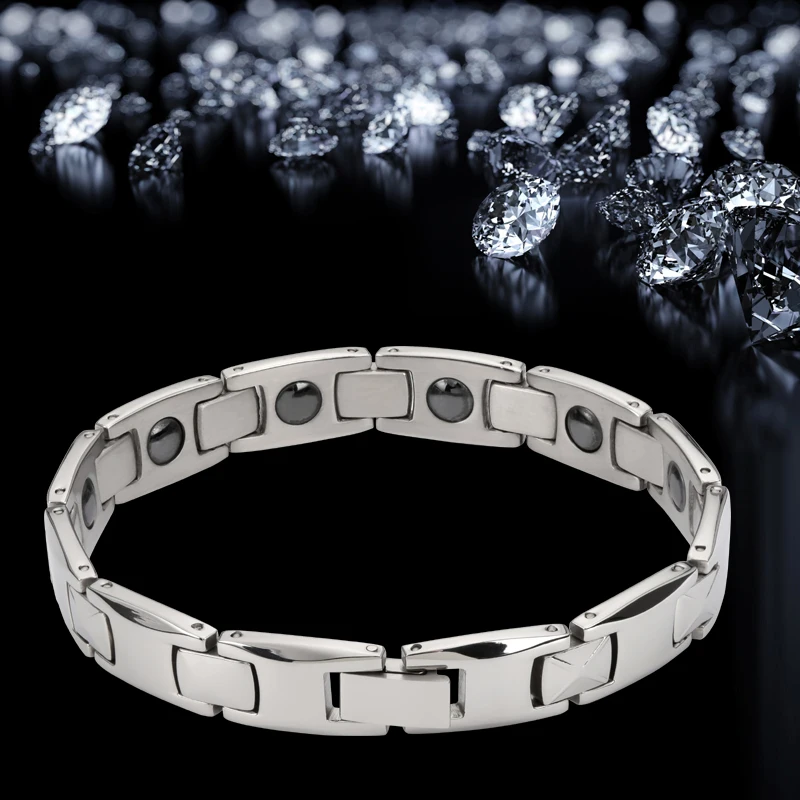 2019 Fashion man Bangles bracelets for men bijoux titanium 316L stainless steel Jewelry charm therapy magnetic bracelet (4)