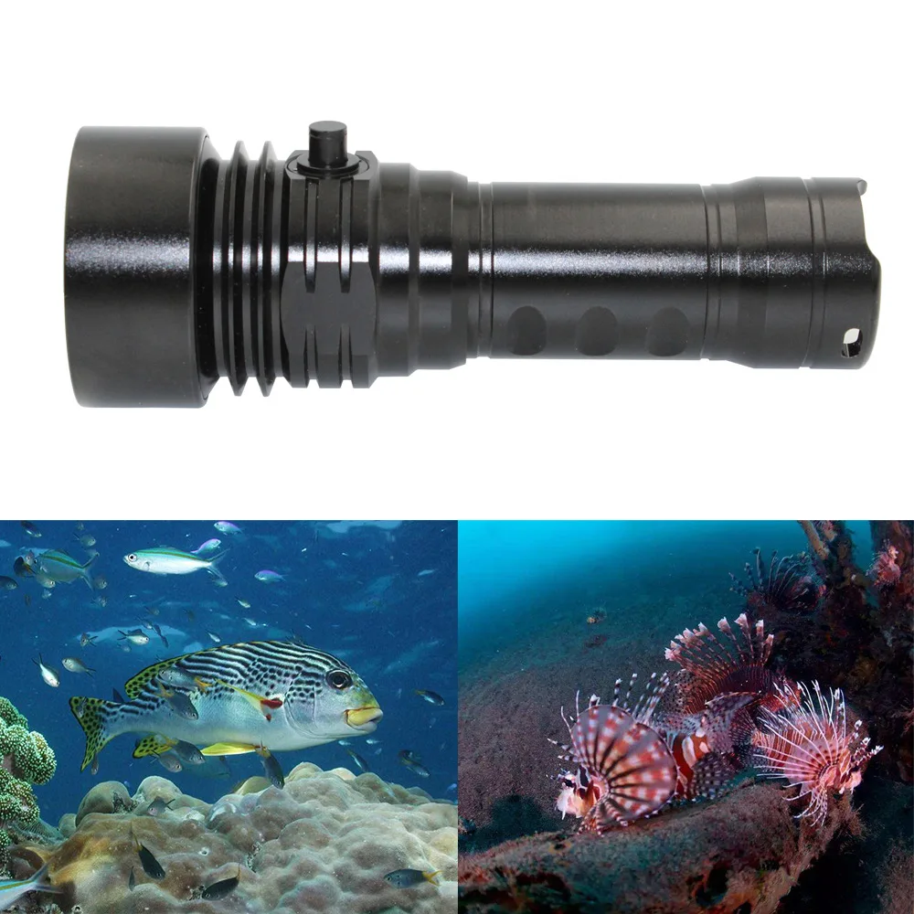 

KC fire DL0082 Underwater photography photo diving torch CREE xml-l2 18650 or 26650 battery LED strong light flashlight
