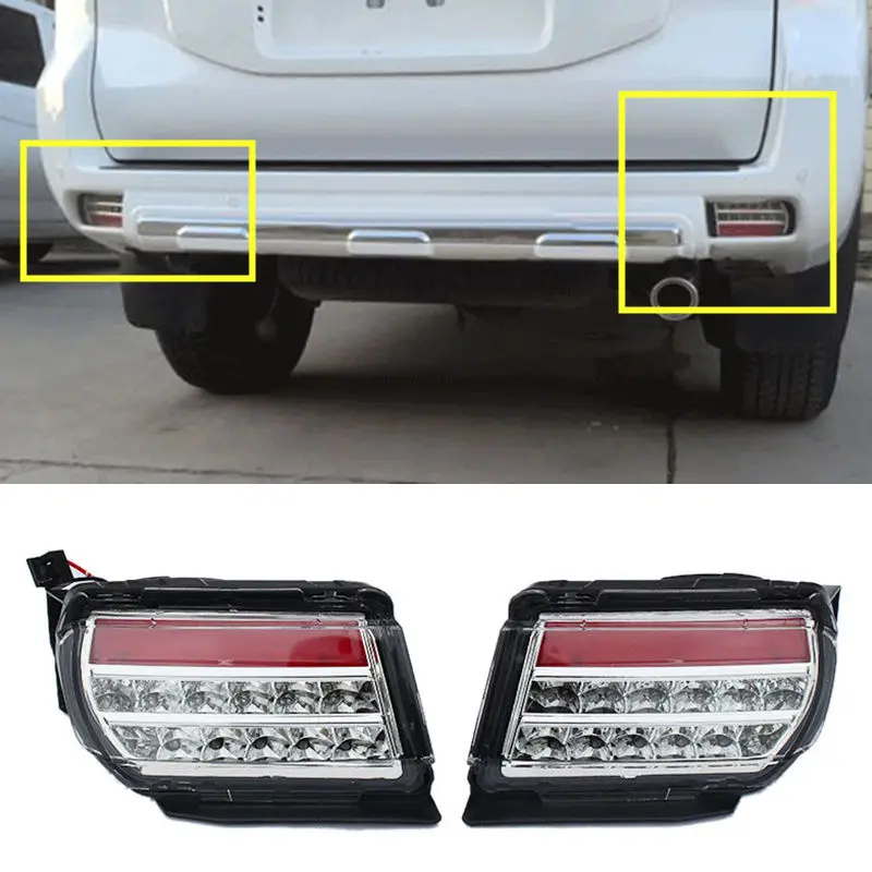 

For Toyota Prado 2010-2016 2* Rear fog lamp Rear bumper lights Brake Highlight
