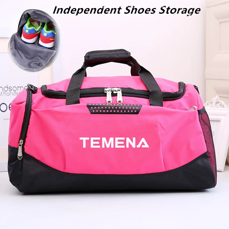 TEMENA New Men Sport Gym Bag Lady Women Fitness Travel Handbag Outdoor