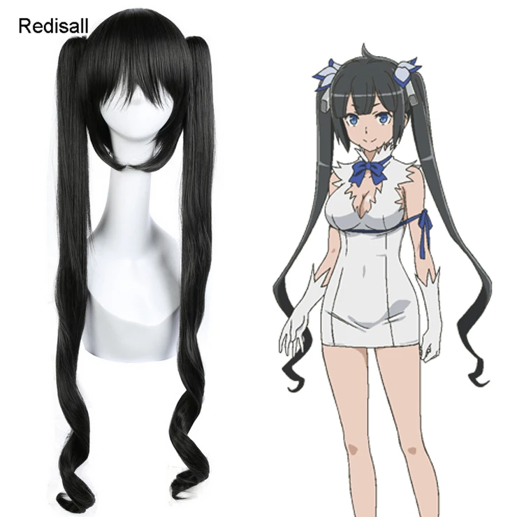 

2019 Kami Sama Hestia Wig DanMachi 2nd Season Is It Wrong That I Want to Meet You in a Dungeon Cosplay Black Long Hair