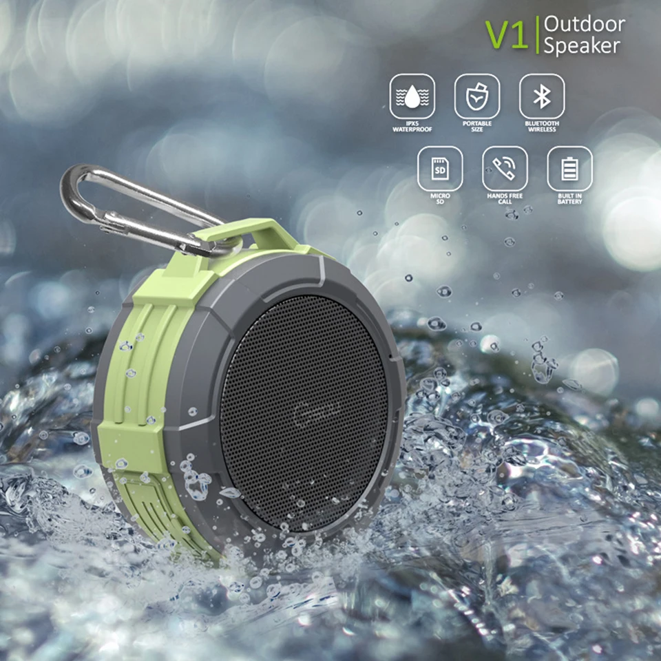

Outdoor Wireless Bluetooth Speaker Waterproof Portable TF Card Subwoofer Bluetooth Column Speakerphone Sound Box Mini Speaker