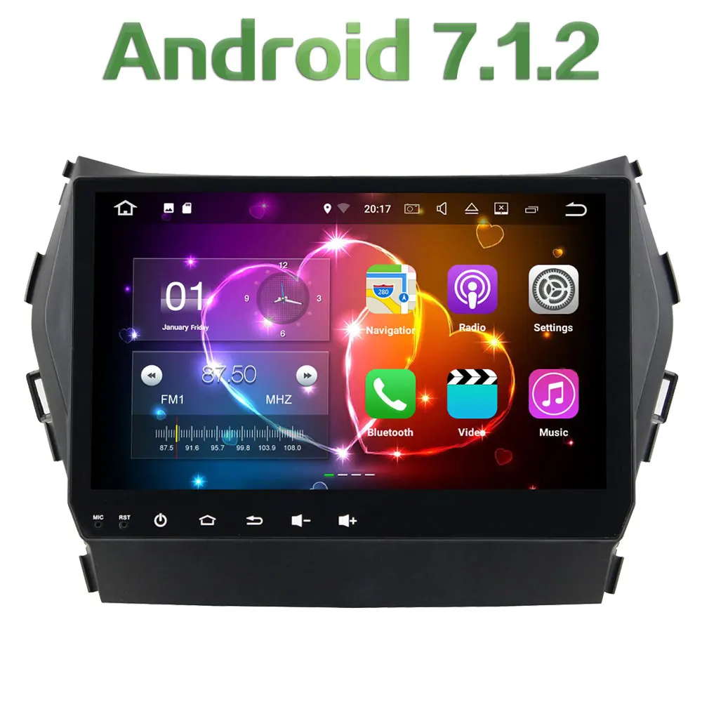 Android 7 1 2 Quad core 9 2GB RAM 16GB ROM Touch Screen font b Bluetooth