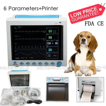 

Portable ICU CCU CMS8000 with Printer Veterinary Patient Monitor Vital Signs Vet Monitor,6-parameters