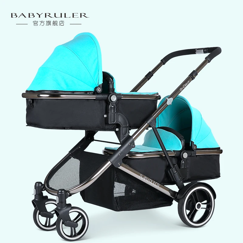 Babyruler twins baby font b stroller b font folding font b double b font font b