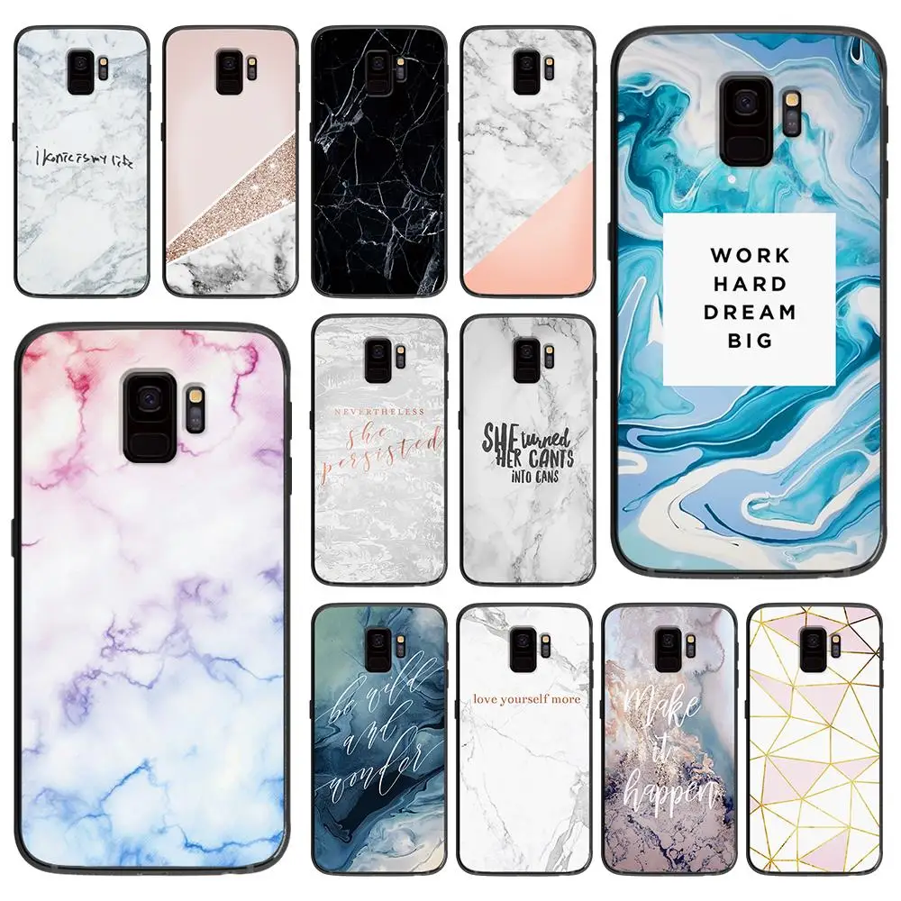 Жесткий и красивый декоративный мрамор для Samsung Galaxy A5 A6 A7 A8 A9 2017 чехол телефона Plus