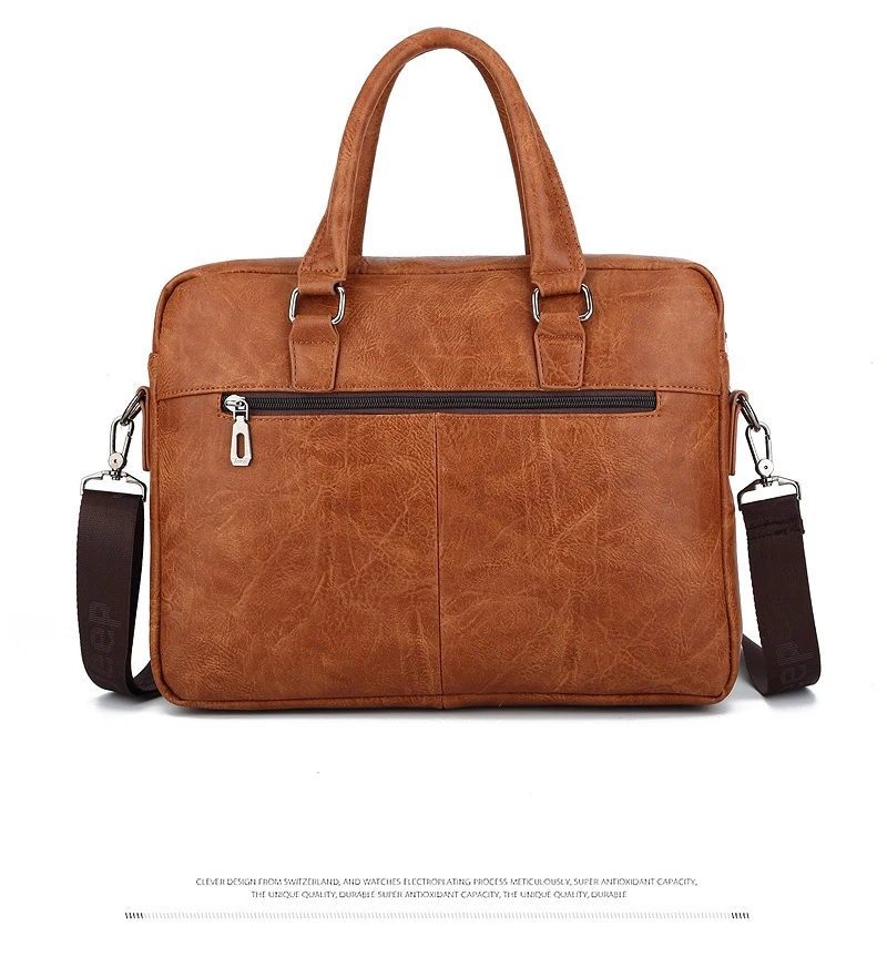 Известный бренд, мужской портфель, сумка-портфель для мужчин, деловая модная сумка-мессенджер, 13,3 ', сумка для ноутбука, кожаная офисная сумка, мужская сумка