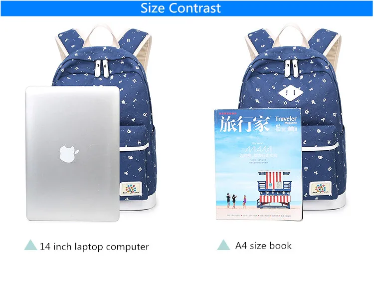 FengDong, черный холщовый Детский рюкзак с принтом, школьные сумки для девочек, дорожный рюкзак для ноутбука, Детская сумка для компьютера, сумка для книг для девочек