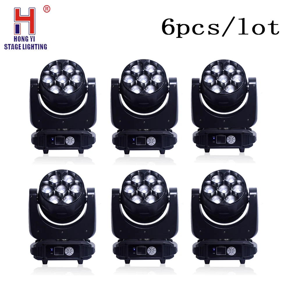 

Moving head led beam lights 7x40w wash zoom RGBW 4in1 high brightness for DJ Light party disco stage lighting 6pcs/lot