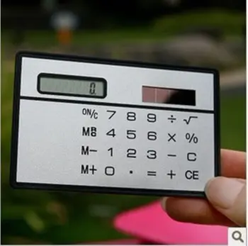 Slim Credit Card Cheap Solar Power Pocket Calculator Novelty Small Travel Compact wholesale