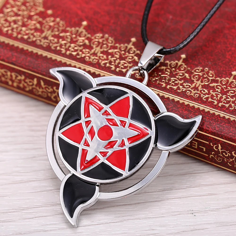 Ожерелье Naruto поворотное колье Uchiha Sasuke Mangekyou sharшаринган для женщин и мужчин