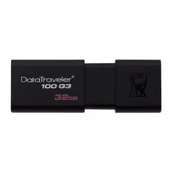 Kingston Технология DataTraveler 100 G3 32 ГБ, 32 ГБ, 3,0 (3,1 Gen 1), разъем USB тип А, В, 40 МБ/с., deslizar, негр