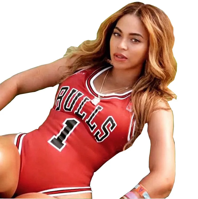 Newest Arrived Beyonce's Bulls Bodysuit Sexy One Pieces Swim suits