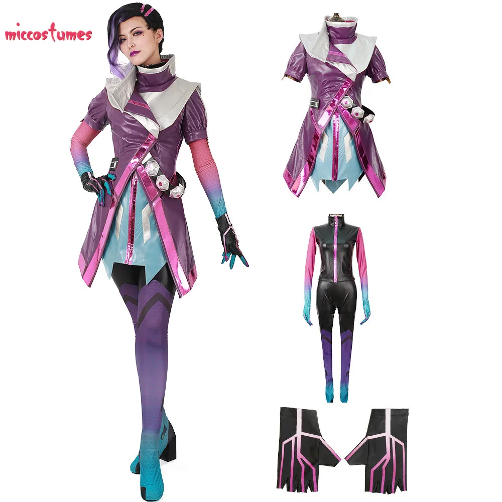 Костюм для косплея Sombra женская фиолетовая одежда комбинезон пальто|cosplay costume|cosplay