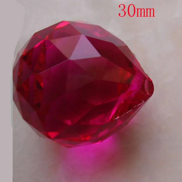 

30mm 10pcs Fuchsia crystal faceted ball,crystal chandelier ball for chandelier parts&wedding,X-MAS event party supplie