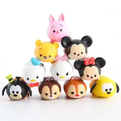 10 шт./лот tsum Tsum 3.5 см ЦУМ Дональд Микки Винни утка Игрушечные лошадки милый эльф куклы игрушка для купания Juguetes для chirldren подарок