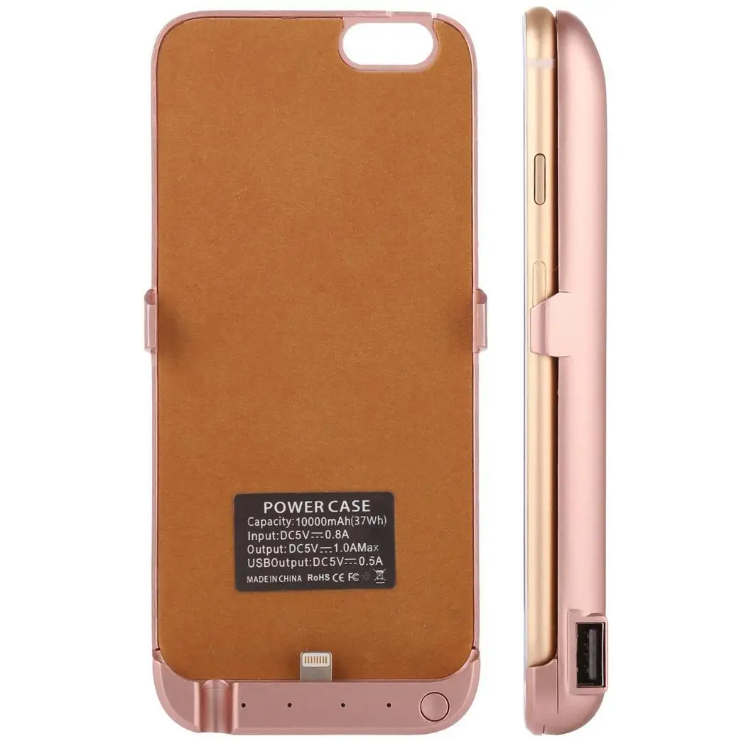 

10000mA Portable Power Bank Big Capacity External Battery Power Case with USB Port Back Clip Battery for iPhone 6/6S Cell Phone