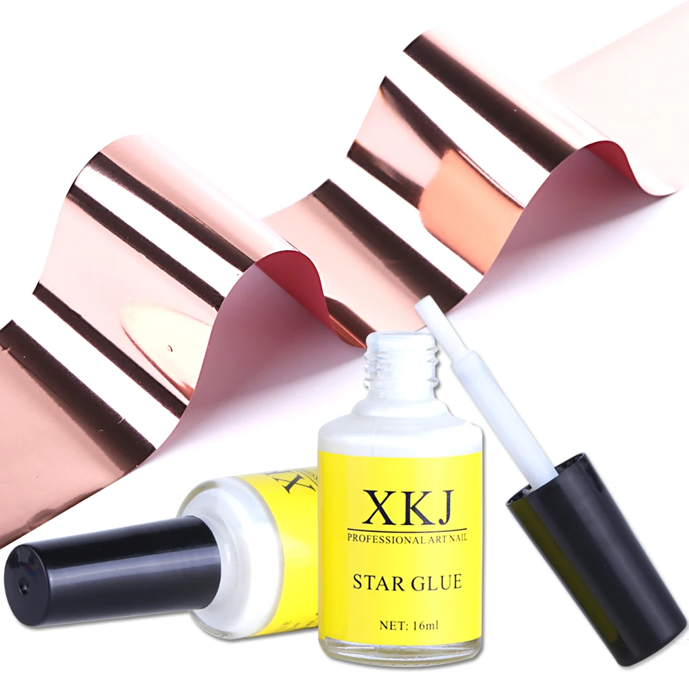 

1 Box Glue for Foil Transfer Starry Paper Gel Nail Polish Dotting Nails Accessories 16ml Transparent Adhesive Manicure BEND180