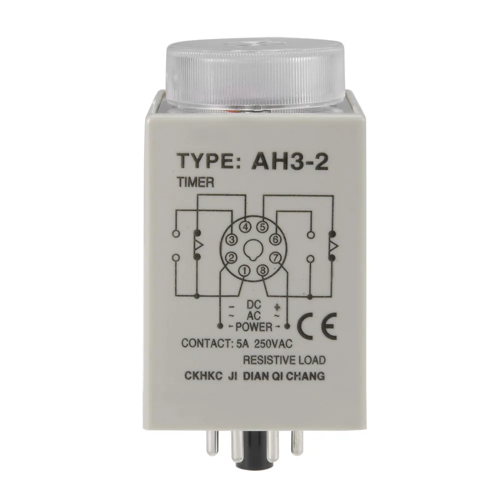 

Uxcell DC 24V 60S Relays 8 Terminals Range Adjustable Delay Timer Time Relay AH3-2 Electrical Equipment Power Supplies Relays