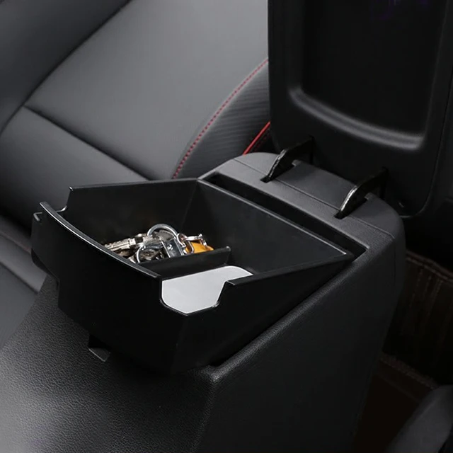 Car Styling Accessories 1PCS Plastic Interior Armrest Storage Box Organizer Case Container Tray For Hyundai Kona 2017 2018