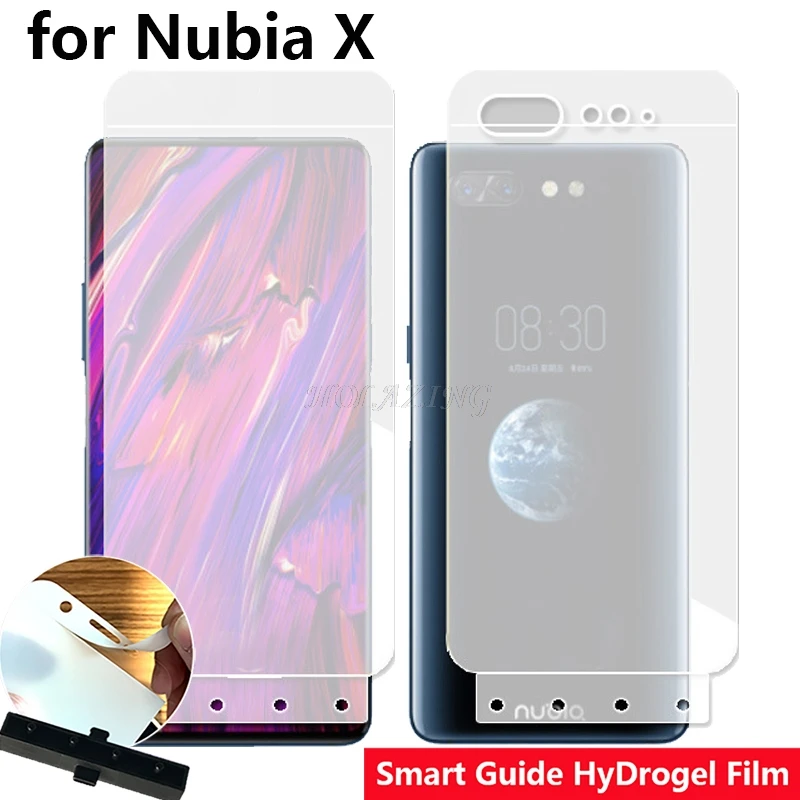 

Smart Guide Tool Soft AUTO Fixed Hydrogel Film Full Cover Screen Protector for Nubia X 6.26" Optional Front & Back