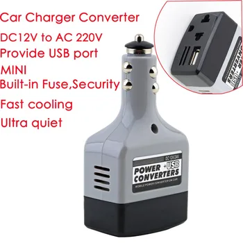 

Hot DC 12/24V to AC 220V USB 6V Car Mobile Power Inverter Adapter Auto Car Power Converter Charger Used for All Mobile Phone