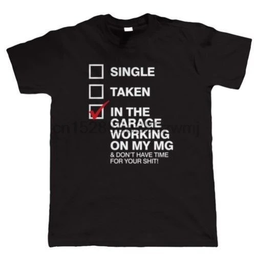 The Garage Working On My MG Mens Funny Classic Car T Shirt MGB MGA Midget |