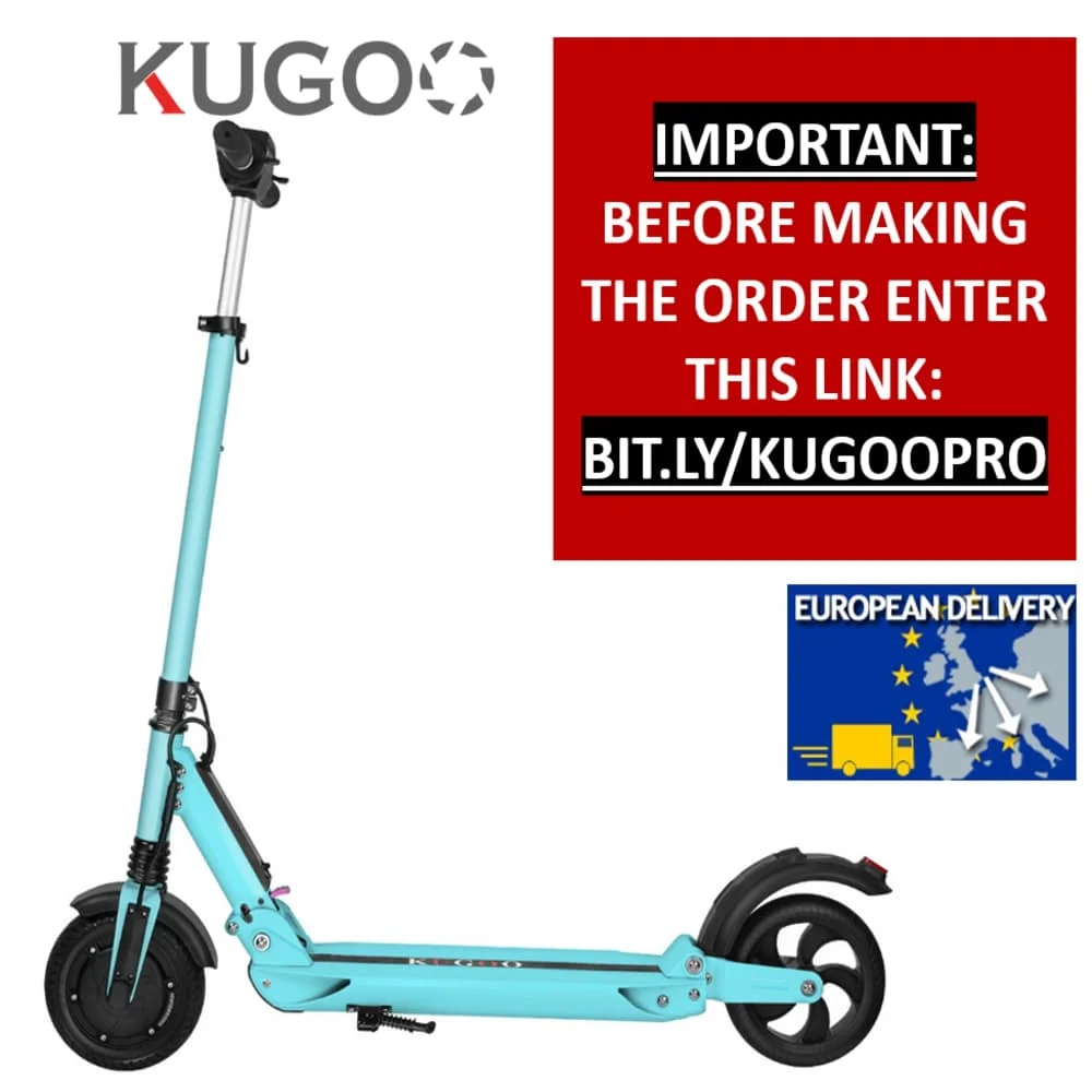 [Польский запас] KUGOO S1 складной электрический скутер 350 Вт Мотор ЖК-дисплей экран 3 режима скорости 8,5 дюймов Твердые задние противоскользящие шины - Цвет: Синий