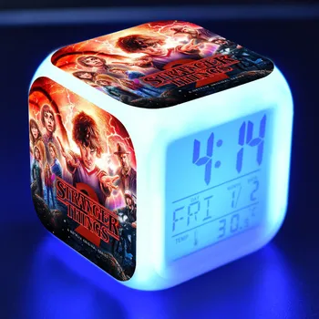 

Stranger Things 2 Figurines LED Alarm Clock Colorful Flash Touch Light Eleven Stranger Things Action Figure Toys
