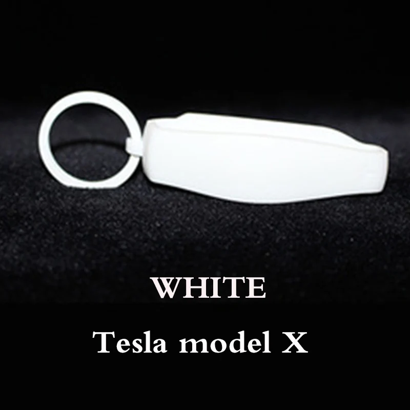 White(model X) Силиконовый чехол для ключей от машины Tesla, защитный чехол для ключей, креативный чехол для ключей от машины Tesla, модель 3, модель X, модель S - Название цвета: White(model X)