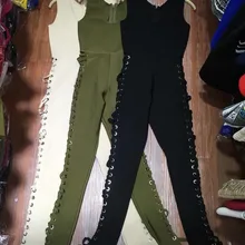 Топ сексуальный подмышек боковой полый крест накрест сексуальный глубокий v-образный вырез женский Облегающий комбинезон боди