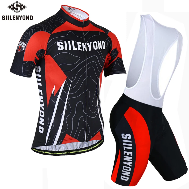 

SIILENYOND Pro Cycling Clothing Cycling Bib Sets Bike uniform Summer Mans Cycling Jersey Set Road Bicycle Riding Jerseys clothes