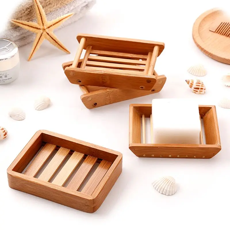 

Portable Soap Dishes Creative simple bamboo manual drain soap box Bathroom bathroom Japanese style soap soap box