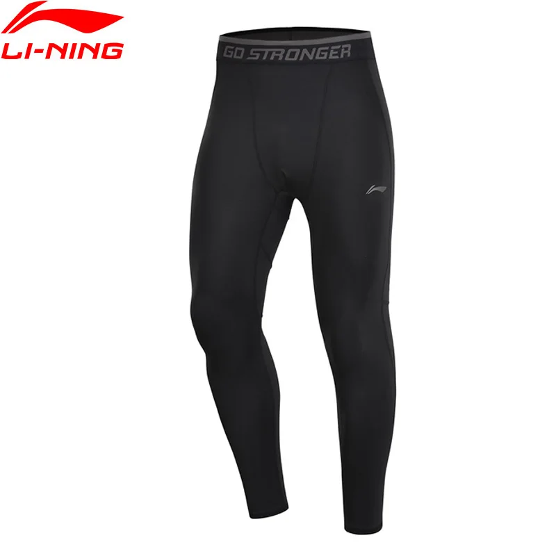 

Li-Ning Men Training Series Base Layer Tight Fit Pants AT DRY 88% Polyester 12% Spandex LiNing Sports Pants AULP009 CJFM19