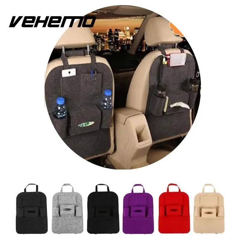 Vehemo Auto Car Seat Back Storage Bag Organizer Multi Pocket Travel Storage Bag Hanger Large Capacity