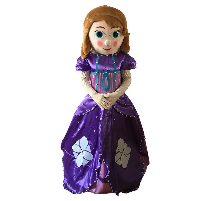Sophia Princess Mascot Costume Sofia the First Halloween Party Dress Adult
