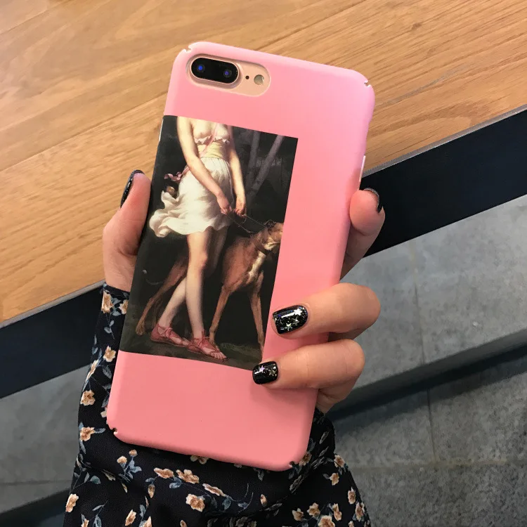 Модные Ретро абстрактного искусства для девочек чехол телефона iphone 6 6S Жесткий PC