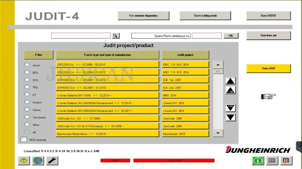 JIUSCAN вилочный погрузчик Диагностика judit 4 Jungheinrich Incado диагностический 4,33 комплект программного обеспечения с кабелем Чтение/chang параметры