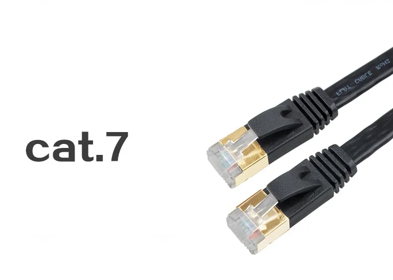 High Standard 10M/15M /20M/30M/CAT7 Flat Ethernet Network Cable RJ45 600MHz Patch Lan Ethernet Cables for PC Laptop
