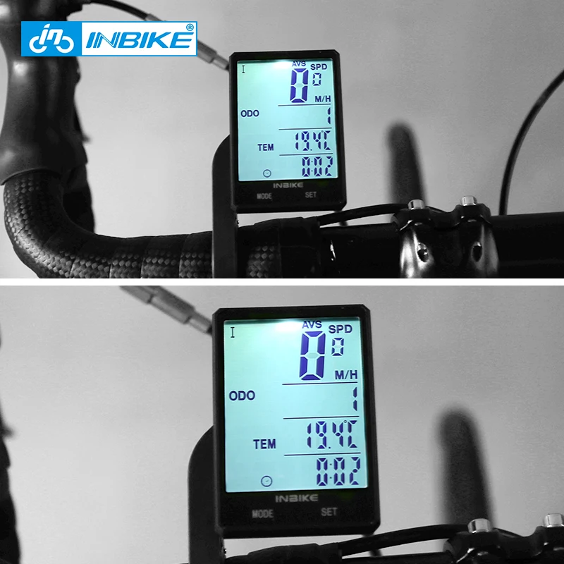 INBIKE беспроводной Велосипедный компьютер с большим экраном 2 8 дюйма измеряемый