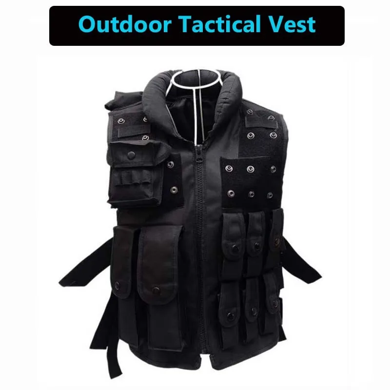 

Hot Sale Outdoor Tactical Vests Military Equipment Paintball Army Airsoft Vest Combat Hunting Men Vest CS Wargame Sport Black