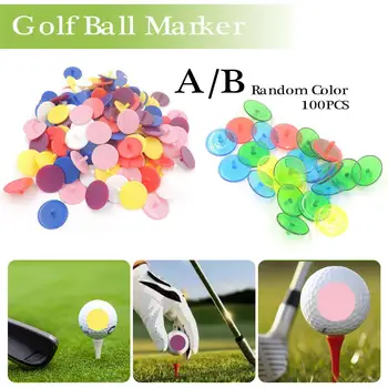 

100pcs Transparent Plastic Golf Position Mark Assorted Color Mark Mark Diameter 24mm Golf Manufacturer Base Parts Trainer