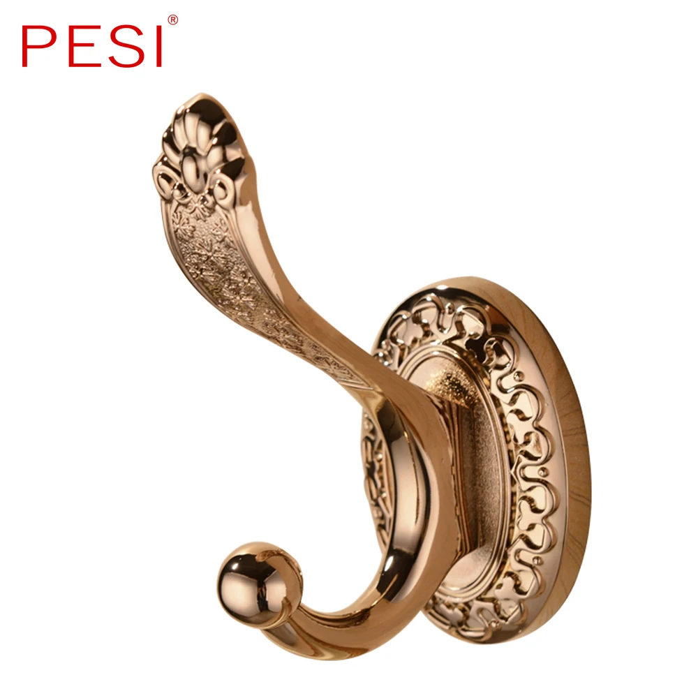 Robe Hooks Clothes Hooks Luxury Carved Square Single Coat Hooks and Hat