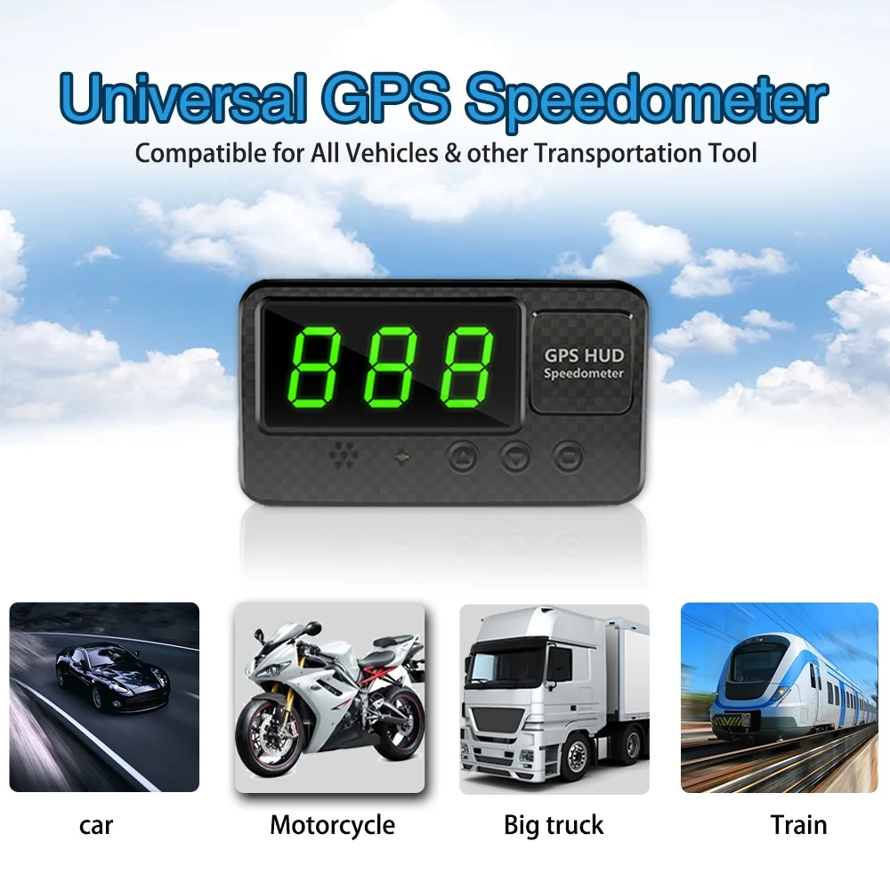 Velocidade do Carro com Alarme Alarme de Excesso de Velocidade Km e h para Todos Universal Cabeça up Display Hud Gps Velocímetro Mph Indicação da de Excesso de Velocidade Veículo A100 Atualização 13 de velocidade do carro com excesso de