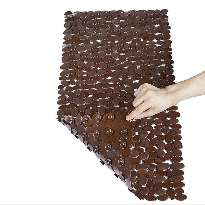 Günstige 36X70 Cm Bad Lieferungen Gepflasterten Pvc Material Nicht Slip Bath Matte mit Saugnapf Wasserdichte Pad
