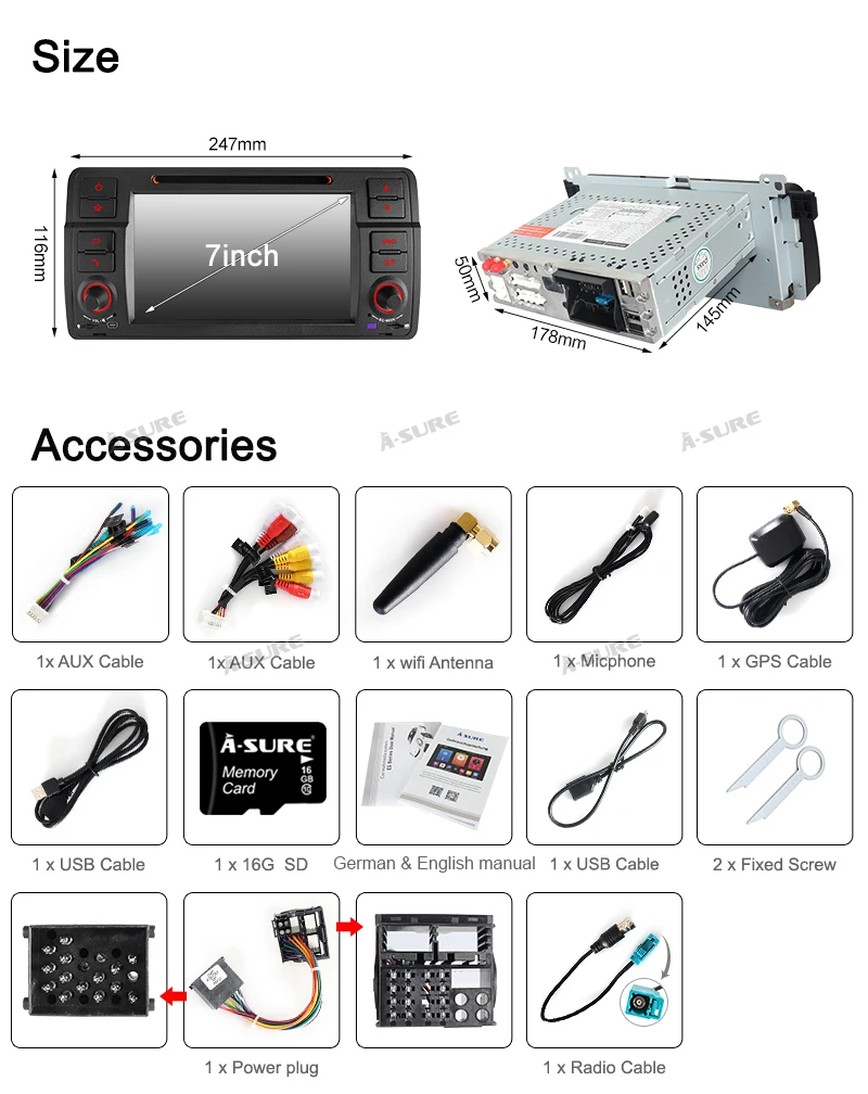 Clearance A-Sure 7 Inch 2 Din Android 9.0 Car Auto Radio GPS DVD Player Sat Stereo Navigation For BMW E46 1998-2006 M3 DAB+ 32GB ROM 32 Clearance A-Sure 7 Inch 2 Din Android 9.0 Car Auto Radio GPS DVD Player Sat Stereo Navigation For BMW E46 1998-2006 M3 DAB+ 32GB ROM 32