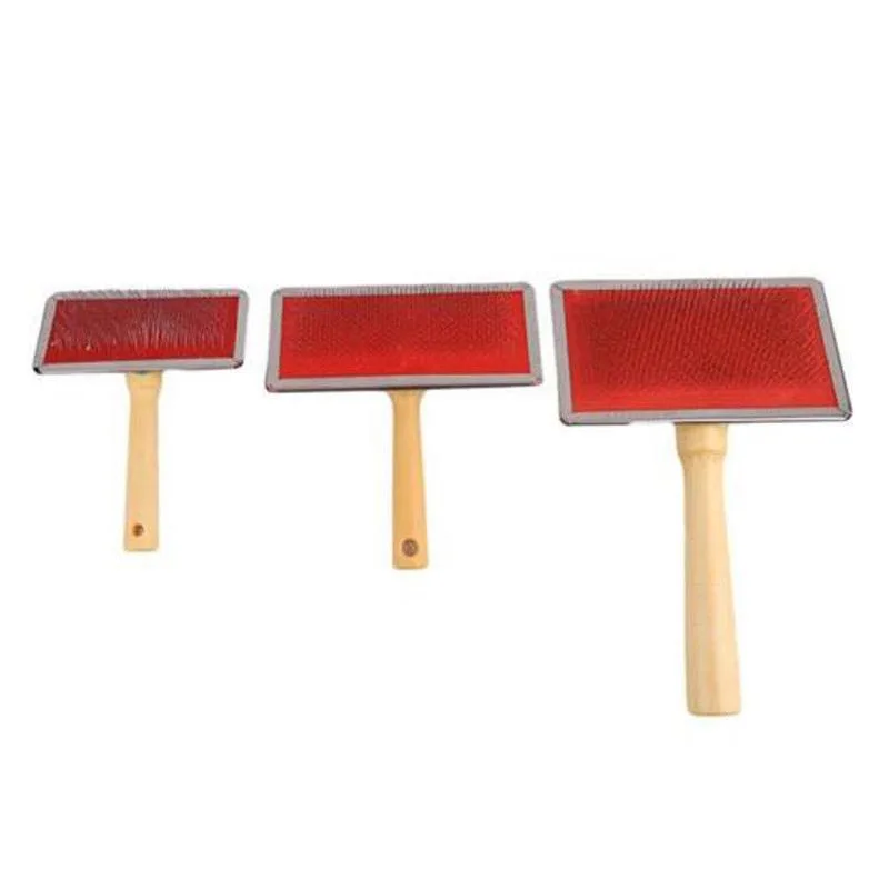 

Pet Dog Cat Grooming Self Cleaning Slicker Brush Comb Hair Fur Shedding Tool