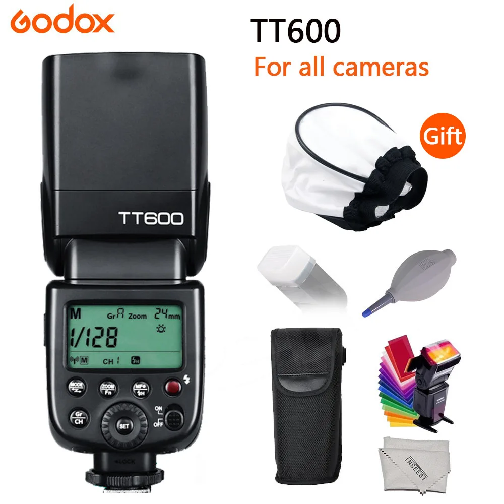 

Godox TT600 TT600S Flash 2.4G Wireless GN60 Master/Slave Camera Flash Speedlite for Canon Nikon Sony Pentax Olympus Fuji Lumix