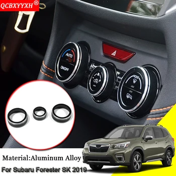 

Car-styling Navigation Air Conditional Control Switch Knob Ring Case Sequins Cover Auto Accessories For Subaru Forester SK 2019